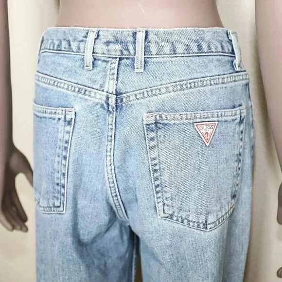 Vintage Guess Light Blue Denim Original Fit High Waisted Jeans Size‎ 30 Classic - Picture 4 of 4